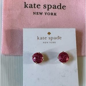 NWT ♠️ Kate Spade Pink Glitter Earrings ♠️